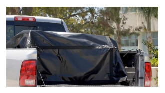 Load secured with straps