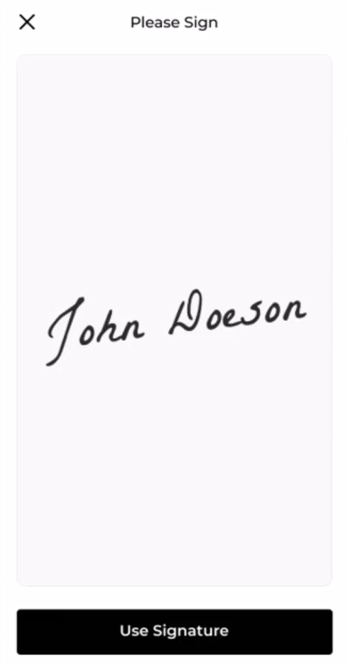 Capturing a customer signature
