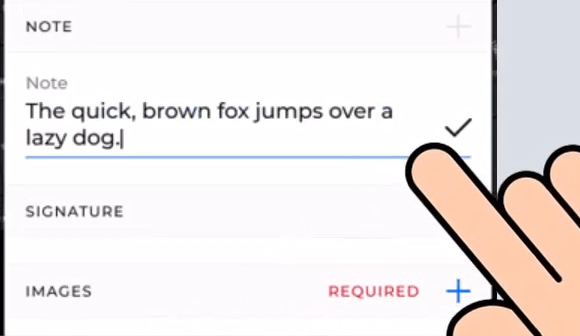 Adding a delivery note